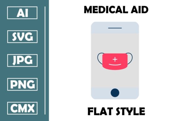 Medical Aid Flat Icon Design for Graphics and Icons
