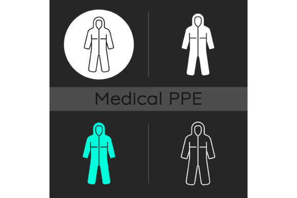 Medical Coveralls Icons & Graphics for Dark Themes