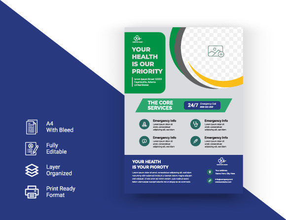 Medical Flyer Graphics for Print Templates