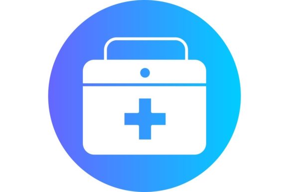 Medical Kit Icon: Gradient Graphics