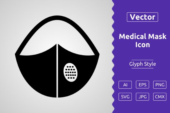 Medical Mask Icons for Graphics