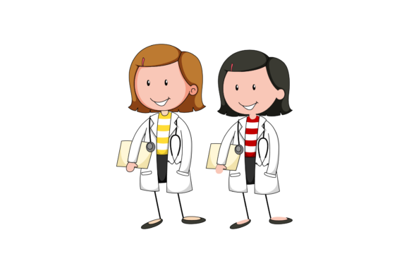 Nurse Doctor Vector Arts: Graphics & Illustrations