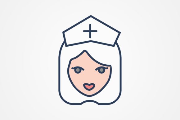 Nurse Line Filled Icon: Graphics & Icons Review
