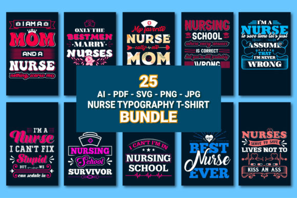 Nurse Typography T-Shirts Design Bundle Review
