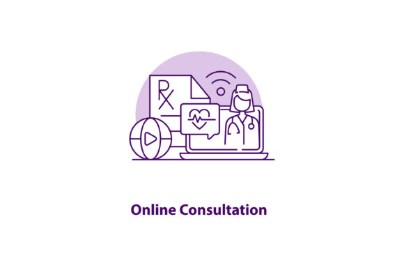 Online Consultation Creative Icon Graphics and Icons Review